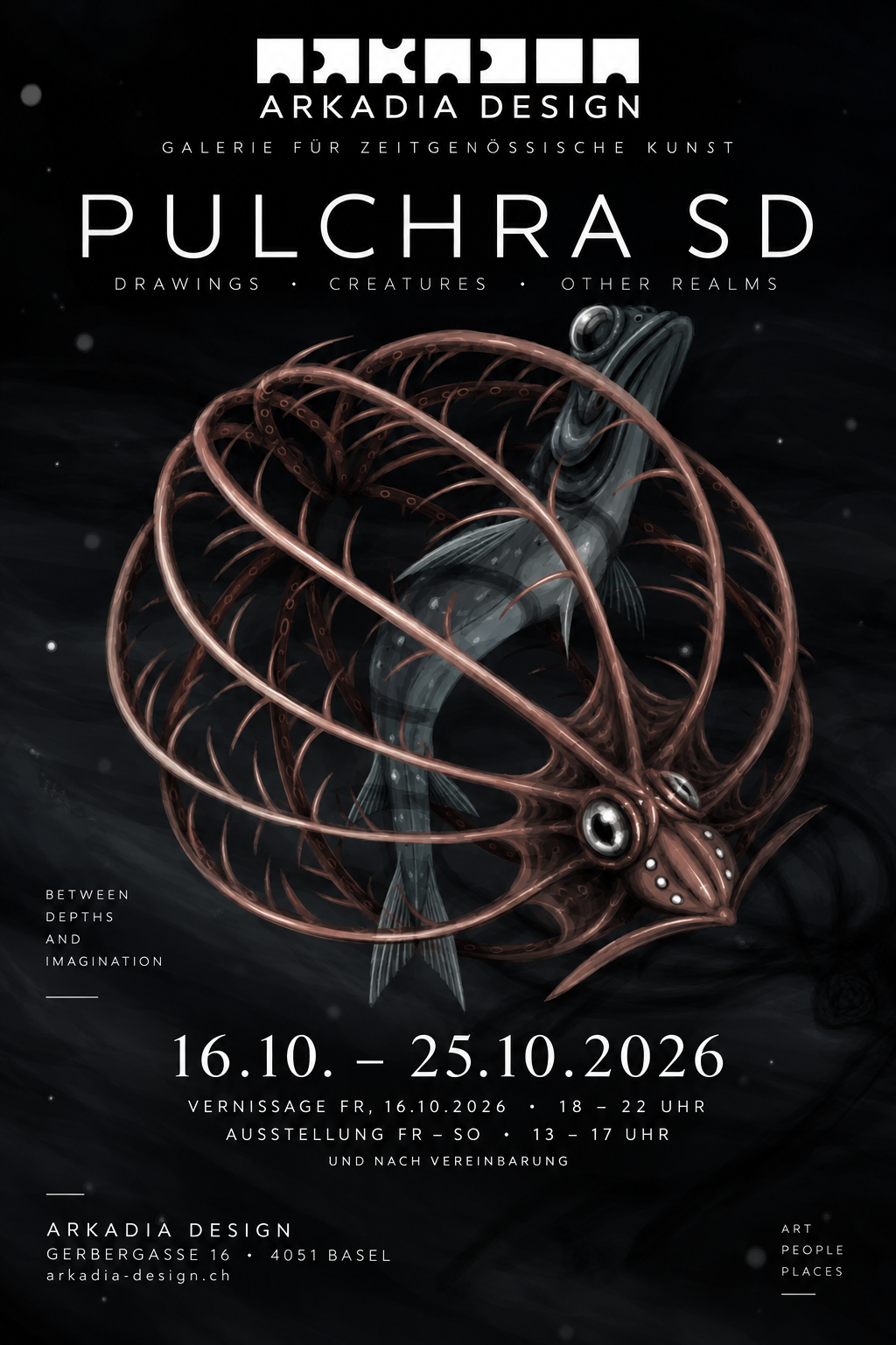 Ausstellungsflyer Pulchra SD, 16.–25. Oktober 2026